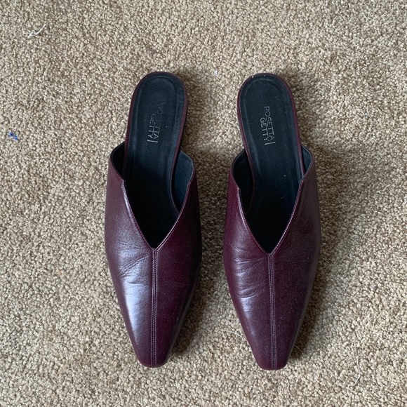 Rosetta Getty leather maroon mules slides - Picture 2 of 3